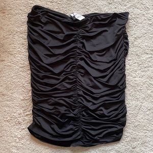 Express High Waisted Ruched Mini Skirt